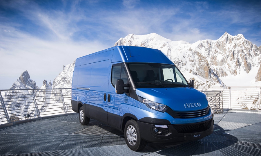 L’Iveco Daily sul tetto...